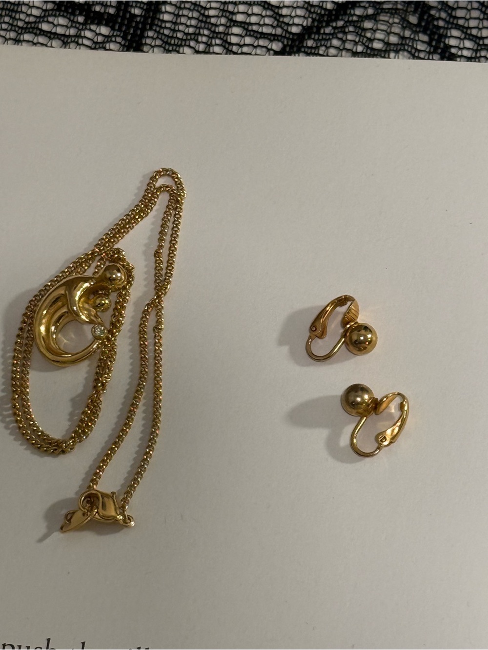 Gold Tone Round Ball Clip-On Earrings